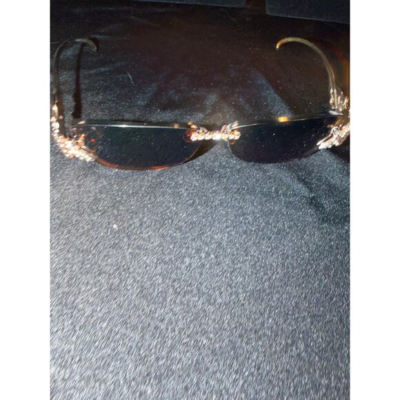 Judith Leiber J1 1558 02 Gold Crystal Embellished RX Eyeglass Frames RARE main image 12